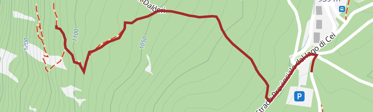 Route map: Austro-Hungarian Caverns in Cei